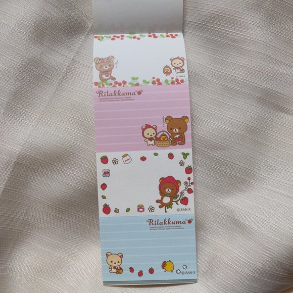 Rilakkuma Long Memo Note Pad | 12 Designs Inside | Cute Gifts Stationery - Picture 6 of 9